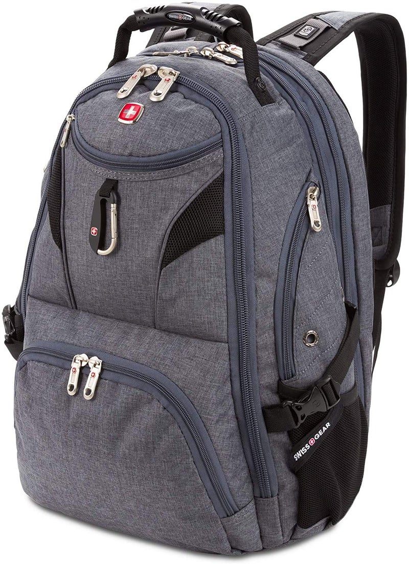 SwissGear 5977 ScanSmart TSA Friendly Laptop Backpack, Fits Most 17 Inch Laptops and Tablets, Ideal for Work, Travel, School, College, and Commuting, Grey - Image 1